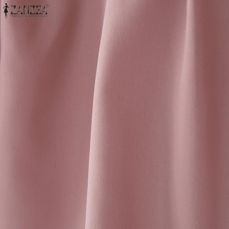 ZANZEA Dámská ležérní halenka s dlouhým rukávem s dlouhým rukávem, patchworková halenka