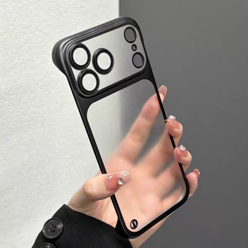 Luxury Plating Ultra Thin AG Matte Case for iPhone 17 Air 16 15 14 13 12 11 Pro Max Plus Frameless PC Clear Glossy Phone Cover