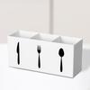 3-Grid Acrylic Utensil Holder for Easy Organization At Parties And Restaurants