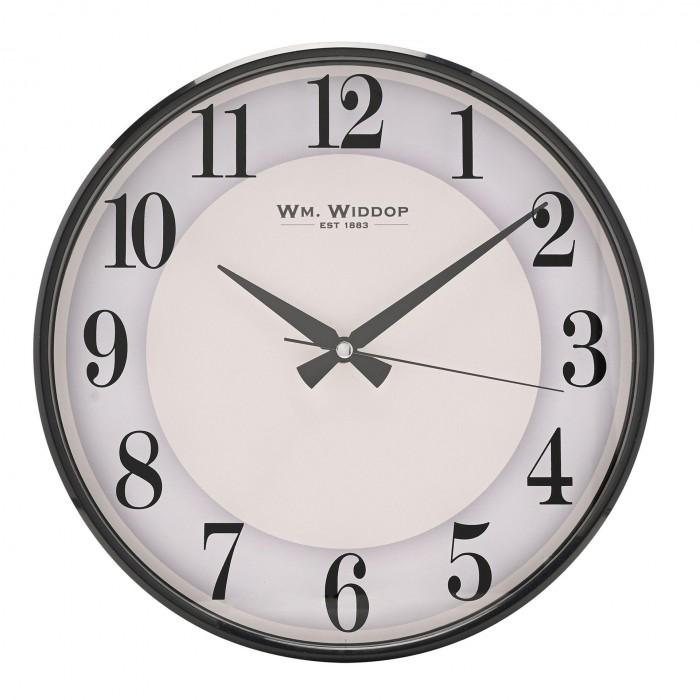 Wm Widdop White Dial Slim Line Wall Clock 31cm