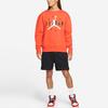 Air Jordan Logo Print Fleece-Lined Crew Neck Sweatshirt Men Sweatshirt Red DO9153-673