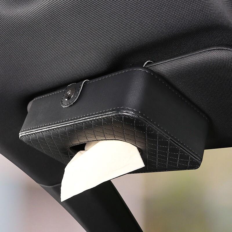 Odinis automobilio saulės skydelio servetėlių laikiklis