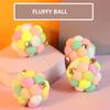 Cat Toy Ball Bell Sound Stuffy Artificial Plush Balls Colored Pet Supply Animals Training Travel Kittens Playing