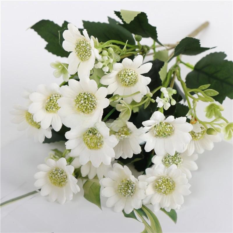 Plant Daisy Artificial Bridal Bouquet For Wedding Decor Living Room Arrangement