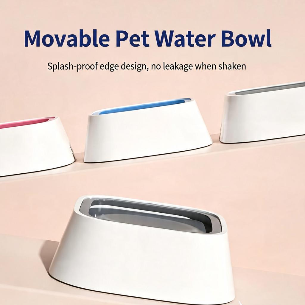 Floating Pet Bowl 1L Pet Water Dispenser ABS Plastic Pet Drinking Bowl Keeps Fur Dry for Long-Haired Pets Drinking Dispenser