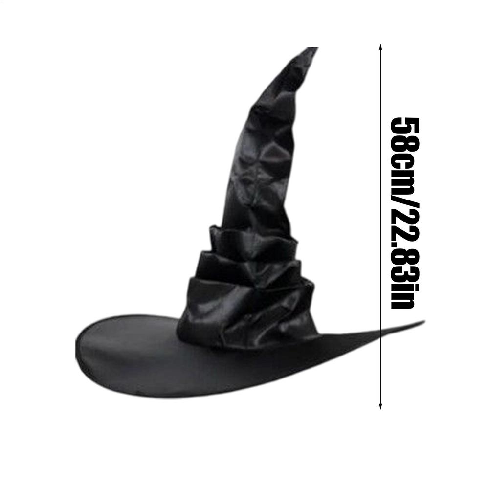 

Witch Hats Party Witch Caps Women Costume Wide Brim Hat Gloves For Halloween Cosplay Party Adults Masquerade Carnival Dress Up чорний