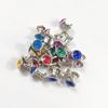 8-Color 7x7 Double-Sided Diamond Nail Metal Snap Buttons (400 Sets) with Installation Tools - DIY Male-Female Cap Studs