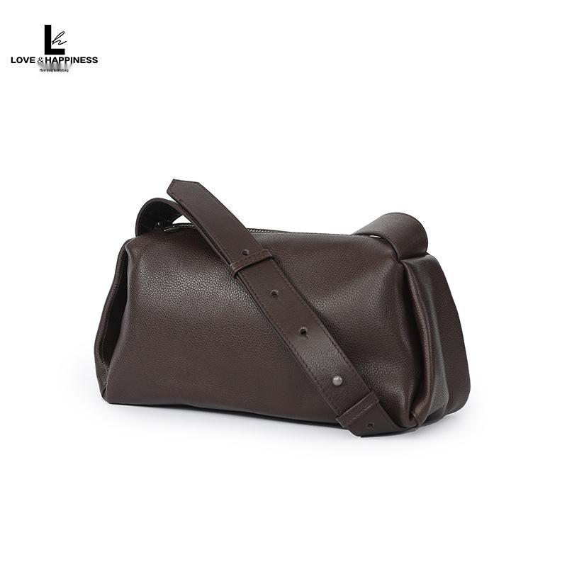 Women's Versatile Cowhide Crossbody Bag - Chic, Casual Pillow Design