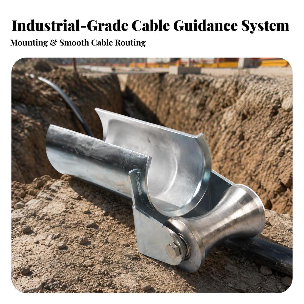 Heavy-Duty Cable Guide Roller Steel with Bracket Tough Tool