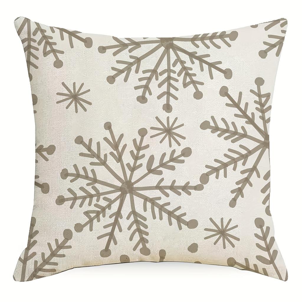 Home Decor Believe in Christmas Trees and Reindeer Pattern Cushion Cover Suitable for Sofa Bedroom Car Pillow Cover