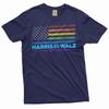 Harris Walz LGBT USA Flag T-shirt LGBT Liberal Shirts Democrat T-Shirts
