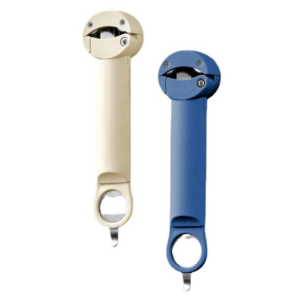 Multifunctional Bottle Opener Retractable Can Opener with Magnetic Back Adjustable Jar Lid Gripper