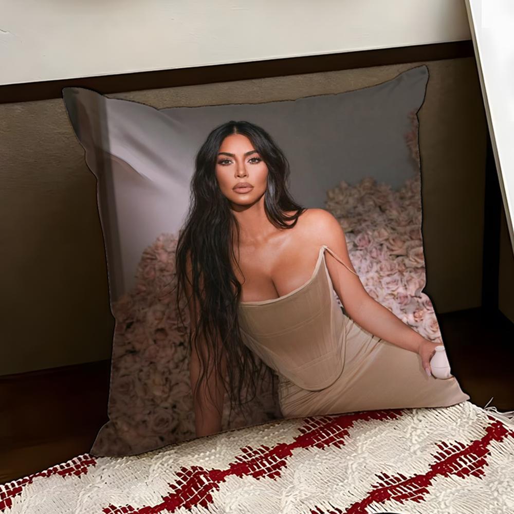 KKim KKardashianS Cushion Cover Reversible Soft Durable Pillow Cover Home Car MultiScene Use for Daily Comfort