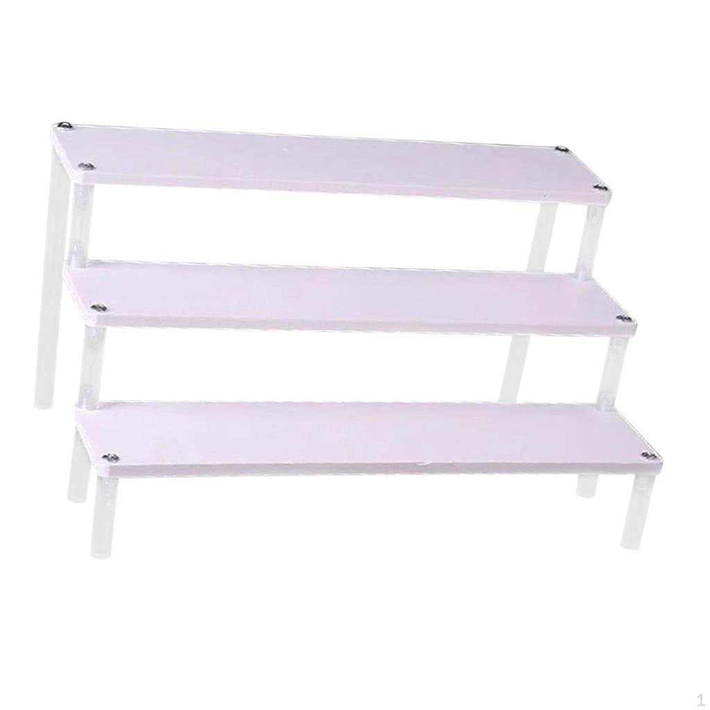 Drewniany stojak wystawowy na figurki, perfumy, lakier do paznokci, organizer do przedmiotów kolekcjonerskich