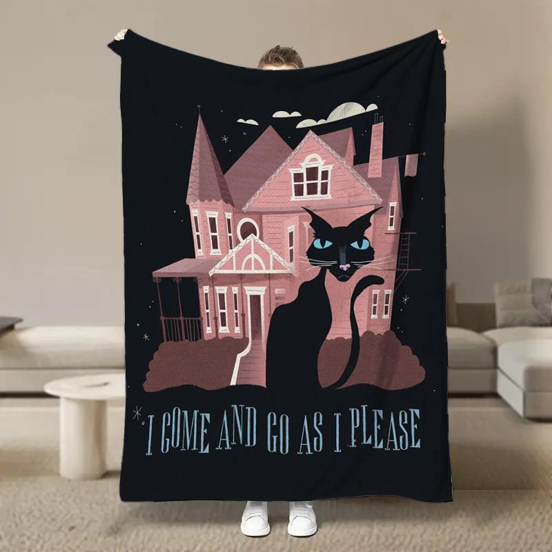Anime Movie Coraline Card HD Cartoon Plush Blanket for Bed Sofa Soft Flannel Throw Fluffy Children Picnic Blankets Kids Gift