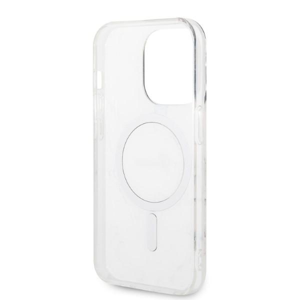 Etui Do iPhone 14 Pro Guess Marble MagSafe Białe