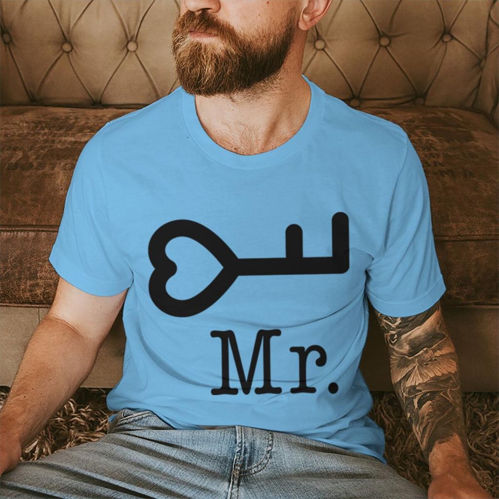 Fun Lock and Key Print Couple Matching Tshirt Men Women Marriage Anniversary Tee Fashion Short Sleeve Valentine Gift Streetwear