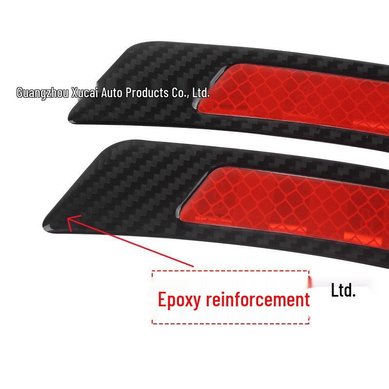 Car Reflective Carbon Fiber Wheel Arch Scratch Cover - Fluorescent Night Decoration Sticker