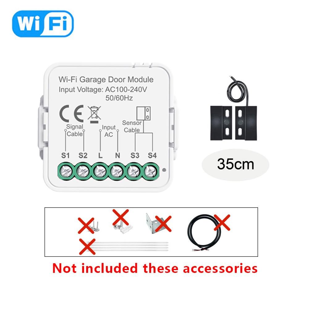 Tuya WiFi/Zigbee Mini Smart Garage Door Opener Controller Module APP Remote Voice Control Work With Alexa Google Assistant Alice