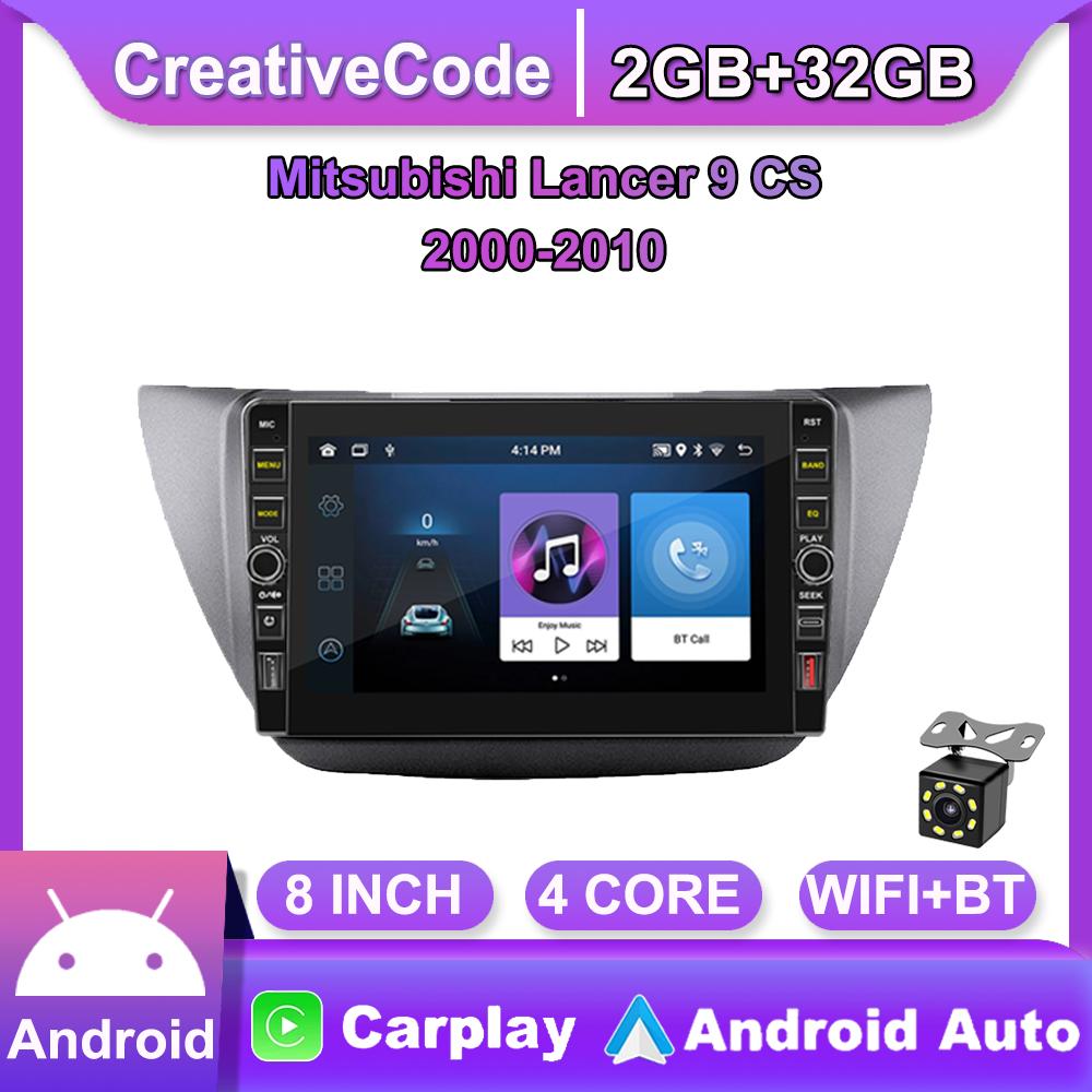 

Мультимедійний відеоплеєр Android для автомобіля Mitsubishi Lancer 9 CS 2000-2010 з кнопковою ручкою Carplay WiFi BT 2 Din 2+32GB 2+32GB