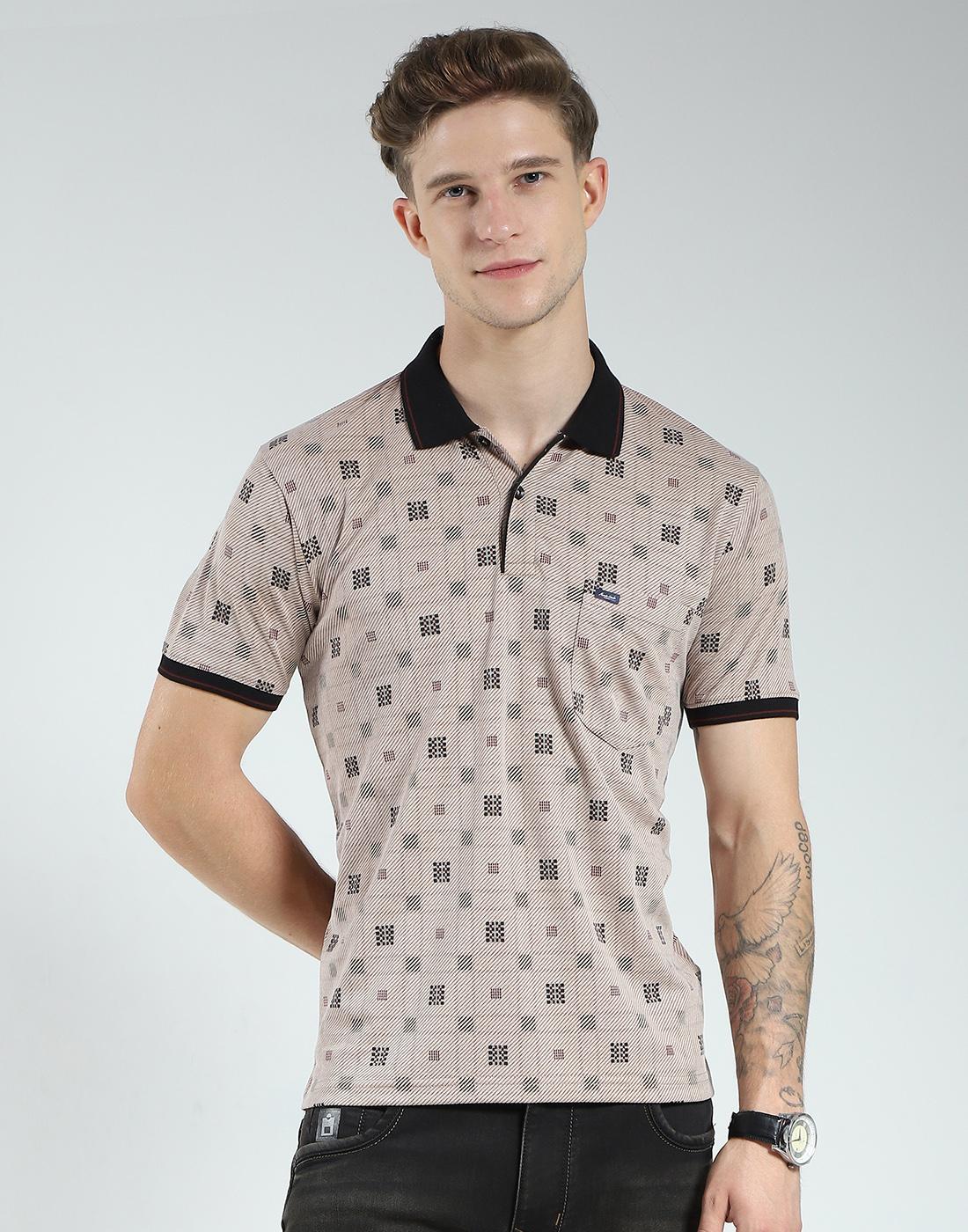 

Men s Regular Fit Printed Polo T-Shirt | Half Sleeve | Collared Neck | Casual Wear T Shirt for Men s