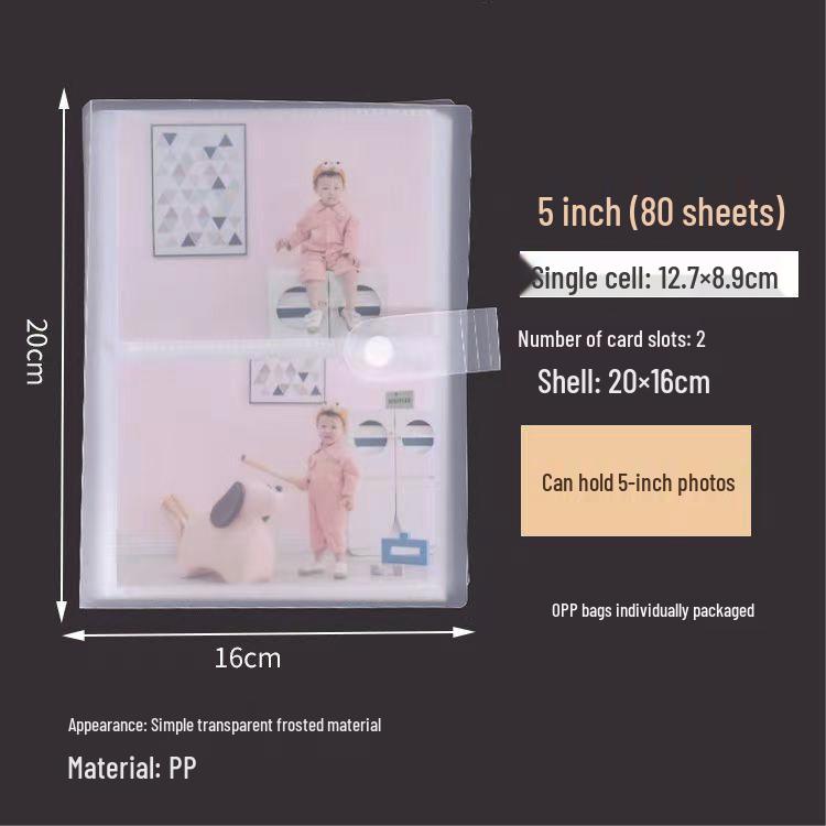 Card Album for Photos, Business Cards, Tickets - Frosted Transparent, 3-6 Inch Sizes
