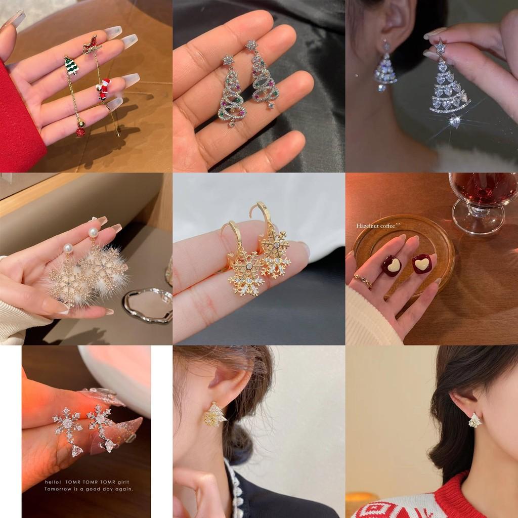 Christmas Lady Earrings Fashion Casual Delicate Elegant Alloy Earrings Gift