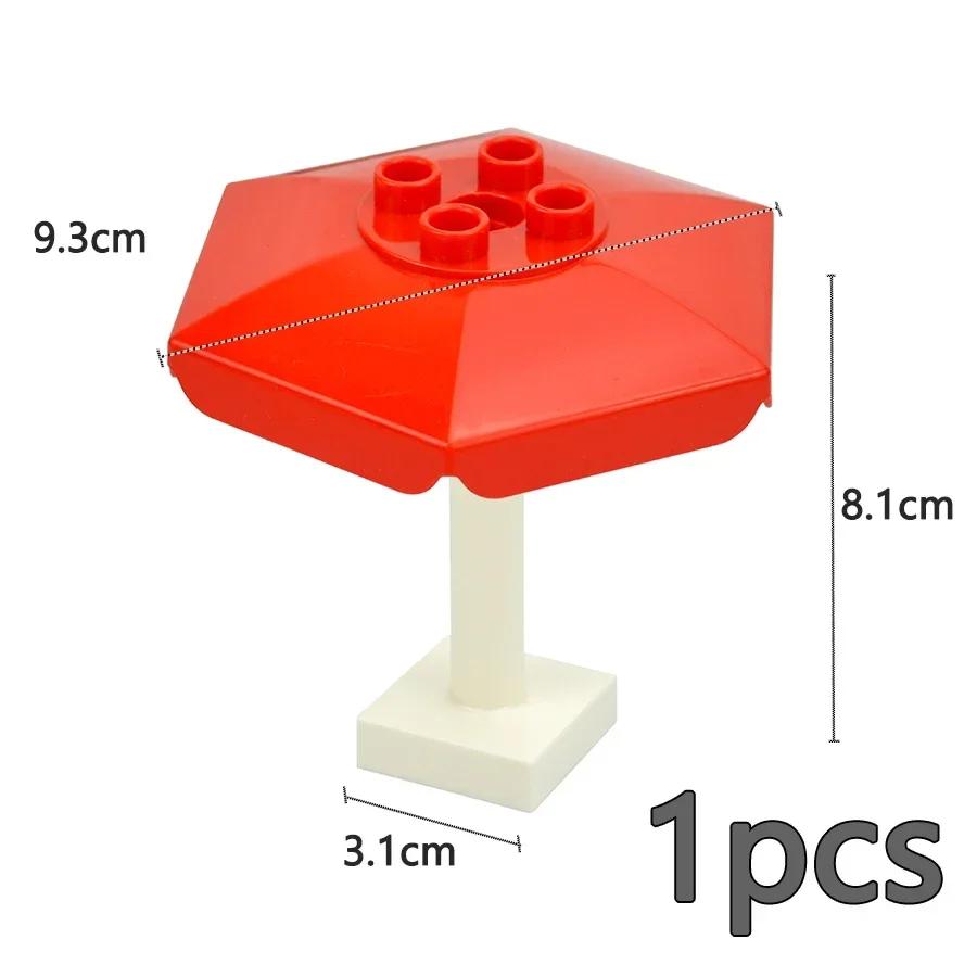 Store byggeklosser Slide Swing Seesaw Park Lekeplass Series Large Pillar Murstein Barn Barn Pedagogisk Leke Kompatibel Duploe