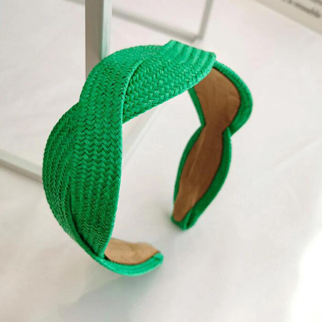 New Fashion Headband For Women Solid Color Turban Summer Handmade Braided Headwear Hair Accessories