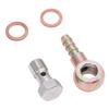 7 16inx20 UNF Banjo Adapter Stainless Steel Brake Reservoir Banjo Bolt Kit with 8mm Barb for Transport Systems