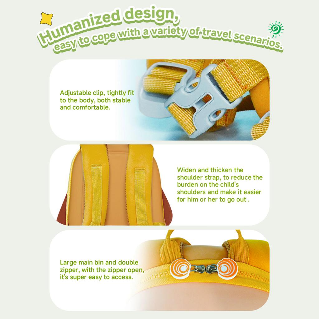 Outdoor Smart LED Riding Backpack Children Kids Double Shoulder Cycling Backpack