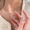 Exquisite Clavicle Chain Elegant Bow Pendant Necklace Fashionable and Simple Jewelry Accessories Collarbone Chain for Women