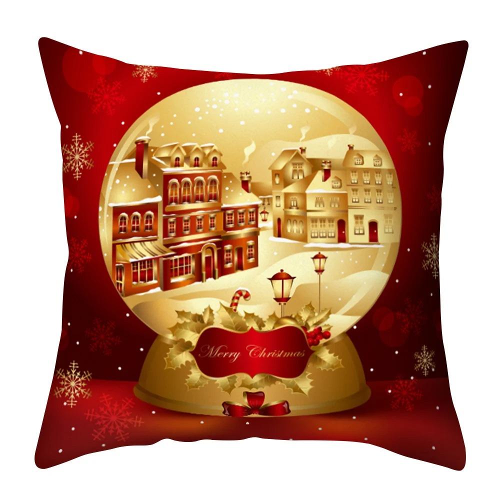 Weihnachts-Themed Kissenbezüge Auto Ornamente Büro Santa Claus Wohnzimmer Sofa Hause Kissenbezüge