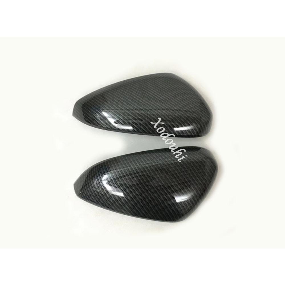 Car Rear View Mirror Cover Side Wing Eyebrow Frame Covers Cap Trim Hood For Peugeot 3008 GT 3008GT 4008 2016 2017 2018