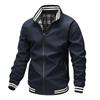 Spring and Autumn New Solid Color Men's Cardigan Jacket Loose Business Casual Thickened