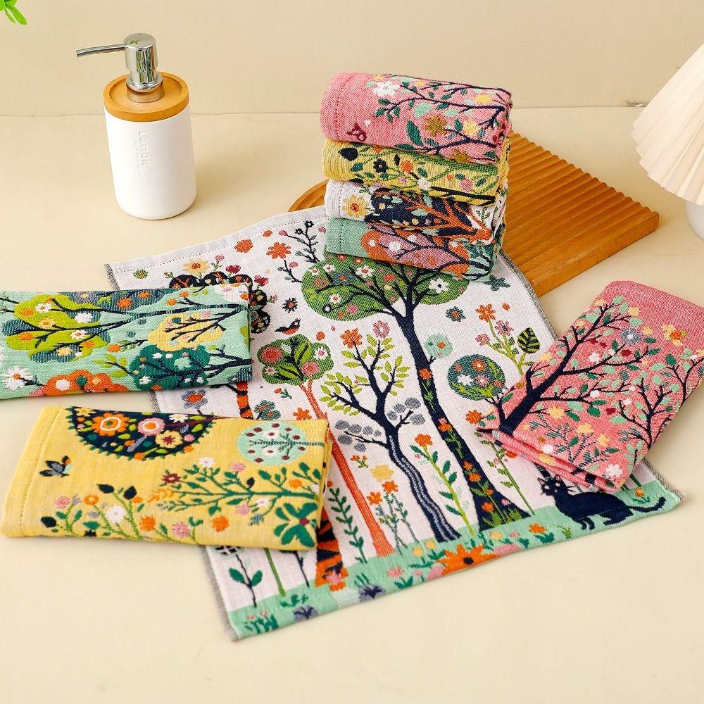 34x40cm Large Hand Towel Quick Dry Decorative Kitchen Towel 4 Layer Cotton Gauze Pure Cotton Dish Cloth Home Restaurant