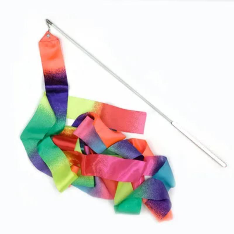 2/4m Gymnastiek Gekleurde Linten Kleurrijke Gymnastiek Linten Ritmische Gymnastiek Uitrusting Dans Lint Ballet Streamer Twirling Rod