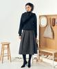 Pelimela Fastener Point Hoodie Knit (Charcoal)
