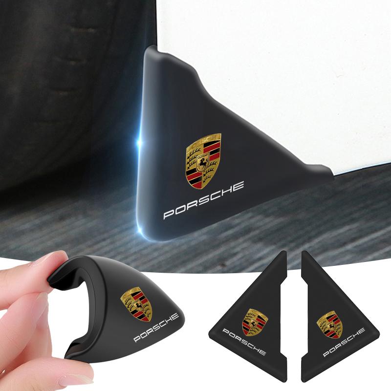 2PCS Car Styling Door Corner Cover Anti-scratch Protector For Porsche GTS Cayenne Cayman Panamera Macan 911 718 928 90