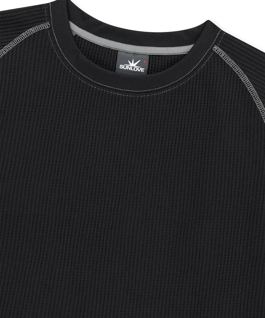 Sseonleobeutueo Aero Waffle Ls Tee Black