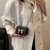 Fashion Girl Chain Single Shoulder Simple New Exquisite Bow Large Capacity Trendy Messenger Small Square Bag