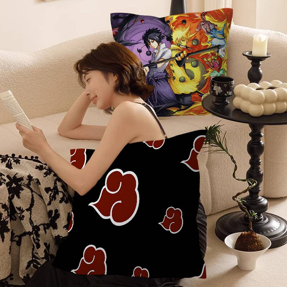 Anime N-Narutos-Japan Maple Design Cushion Cover Happy Autumn Harvest Decor Holiday Decorati Pillow Cover