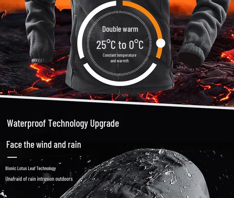 2026 Three-in-One Water-Repellent Hiking Jacket Set with Detachable Hood