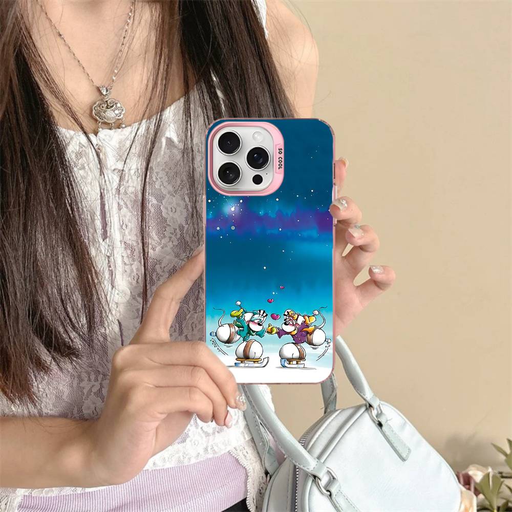 Cartoon D-Diddl Phone Case For IPhone 16 15 14 13 12 11 17 Pro MAX Plus Pro Matte Shockproof Cover