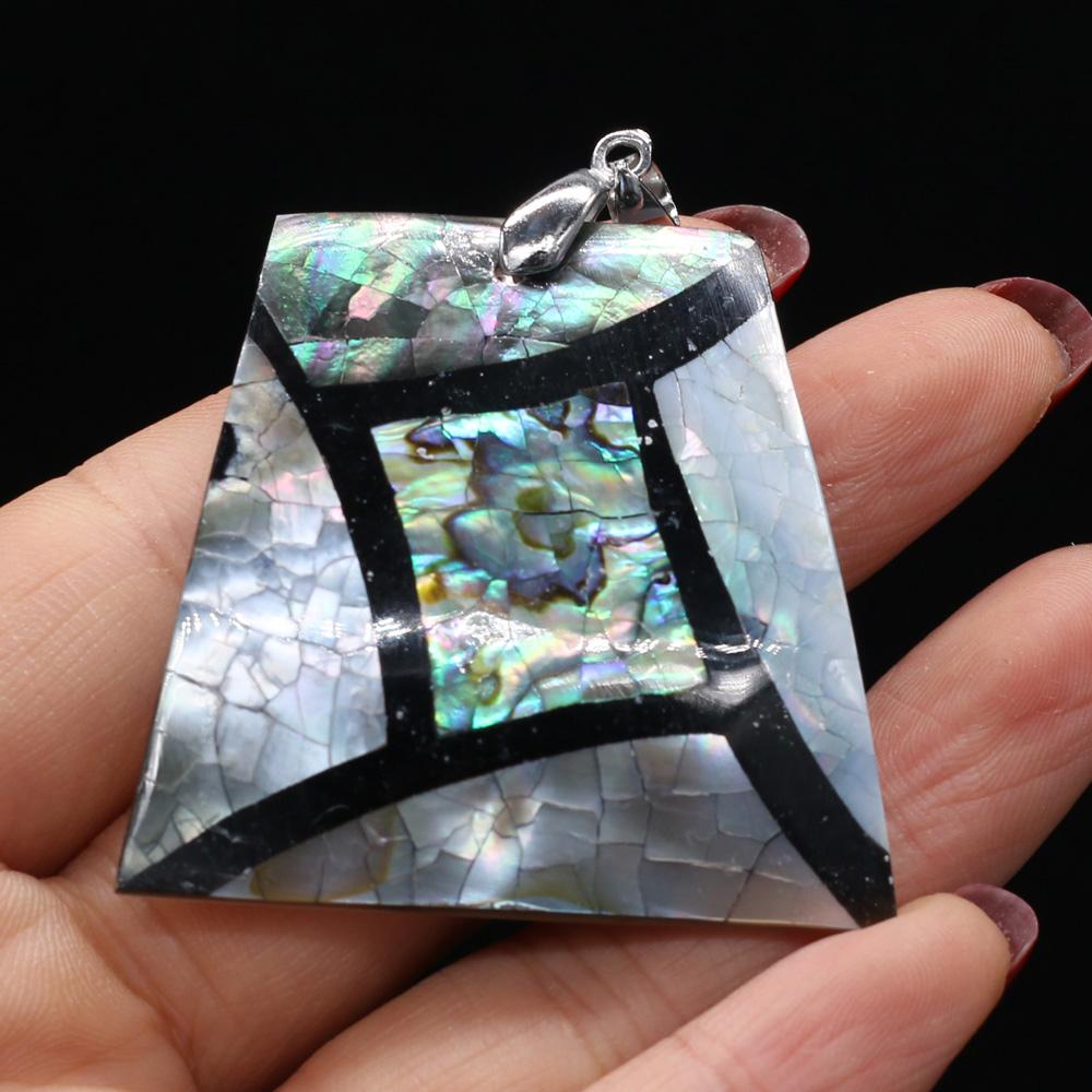 Spleißanhänger Natürliche Muschel Unregelmäßiger Anhänger zur Schmuckherstellung DIY Halskette Armband Zubehör