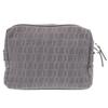Used AUTHENTIC Christian Louboutin ZIP N FLAP Shoulder Bag gray Canvas/Leather