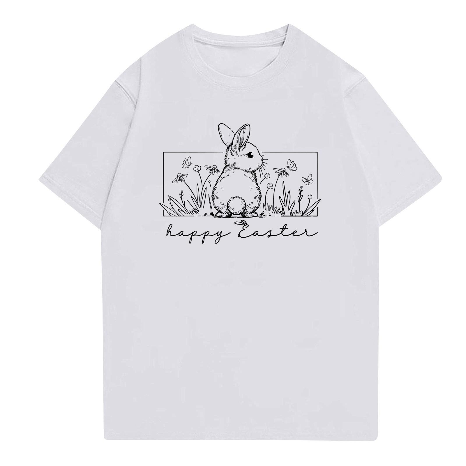 

Женская повседневная футболка с круглым вырезом и короткими рукавами с принтом XXL белый