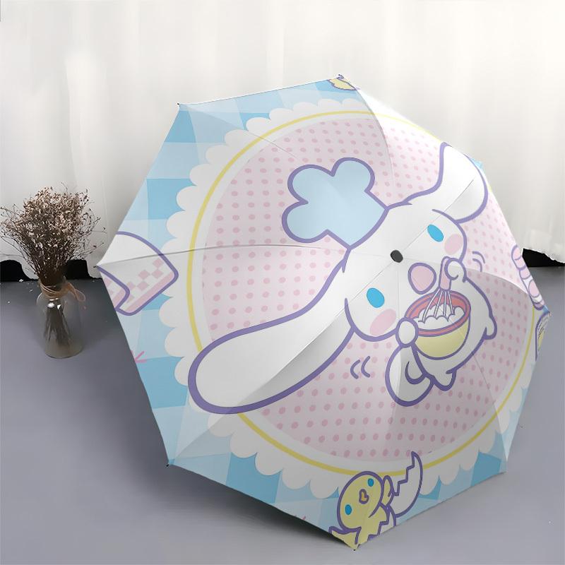 1pc Cinnamoroll Chef Illustration Umbrella with Plastic Handle,Suitable for All Seasons Home Travel Outdoor UmbrellaSanlio122