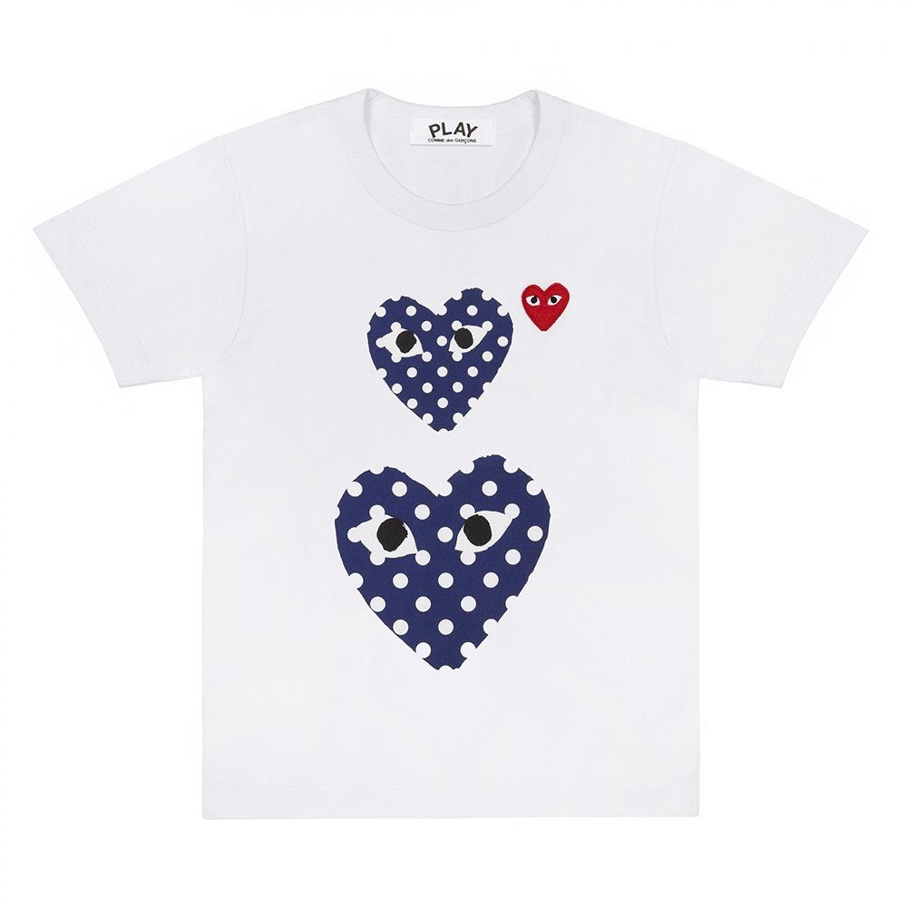 Cross-border American Trendy Brand Bestseller Heart-shaped Unisex 3D Printed Crew Neck Simple Casual Loose Short-sleeve T-shirt