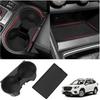 Upgrade 2PS Cup Holder & Center Console Tray Liner Compatible with Subaru 2019-2024 Forester Accessories Insert Cup Sleeve Center Console Liner